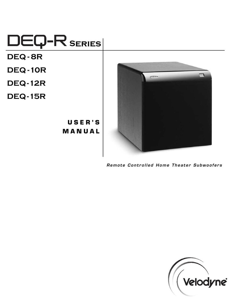 Velodyne DEQ - 8R user manual