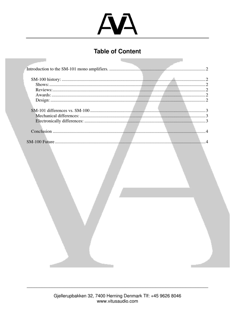 Vitus Audio SM-101 User manual