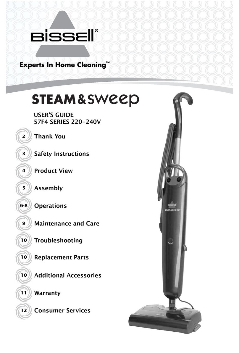 Bissell Steam & Sweep 57F4 SERIES user guide Bissell Steam & Sweep 57F4 SERIES user guide