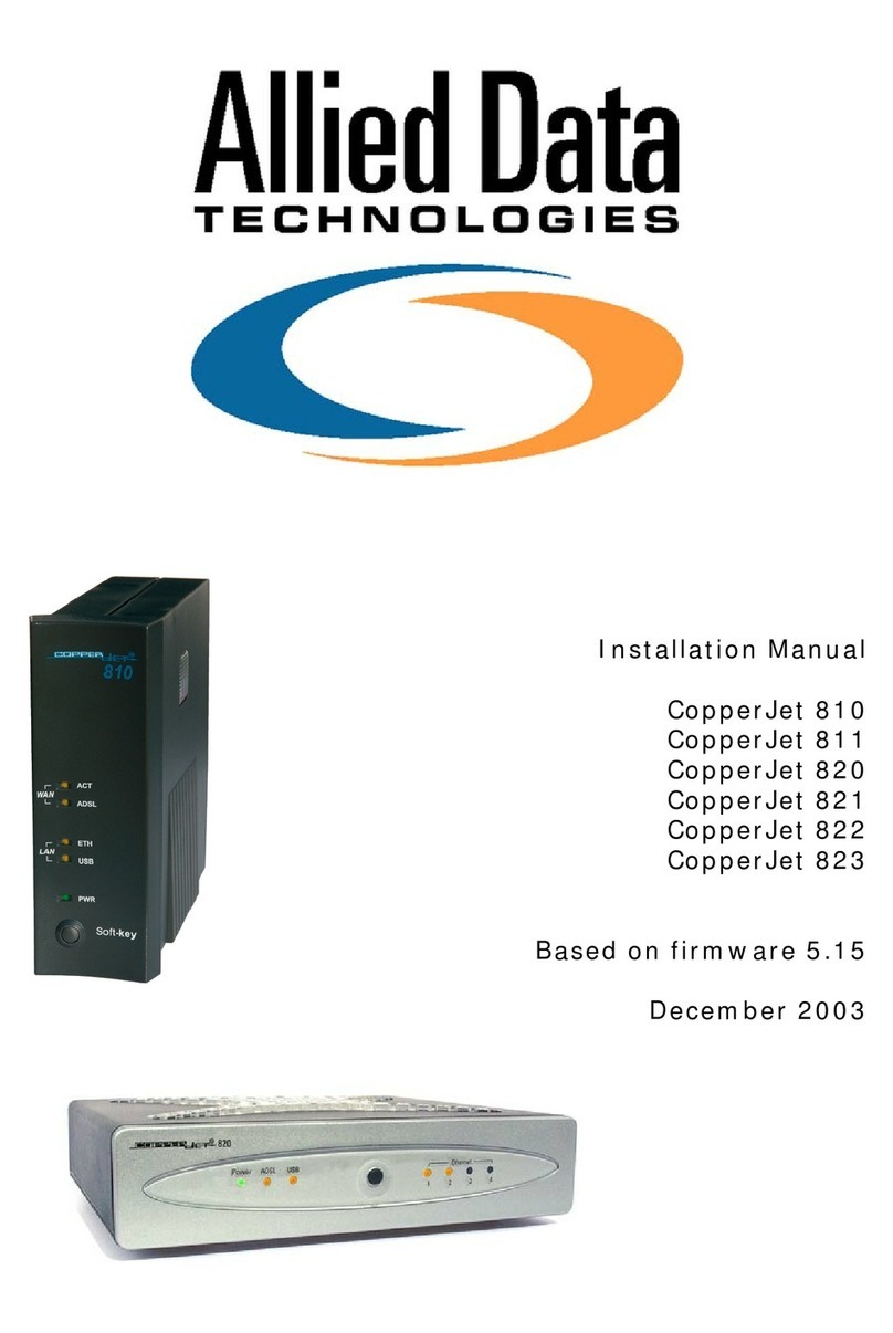 Allied Data Technologies CopperJet 810 installation manual