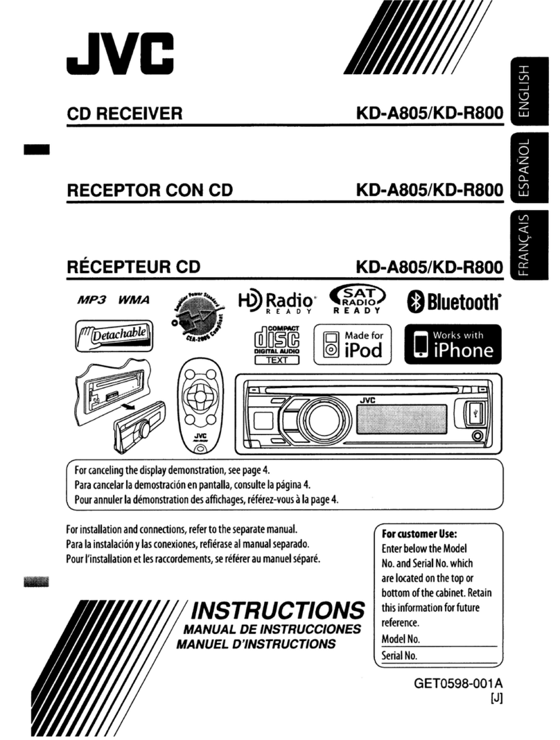 JVC KD-A805 User manual