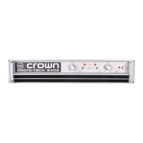 Crown Macro-Tech 2402 Operation manual