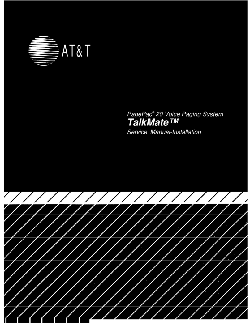 AT&T TalkMate PagePac 20 Service manual