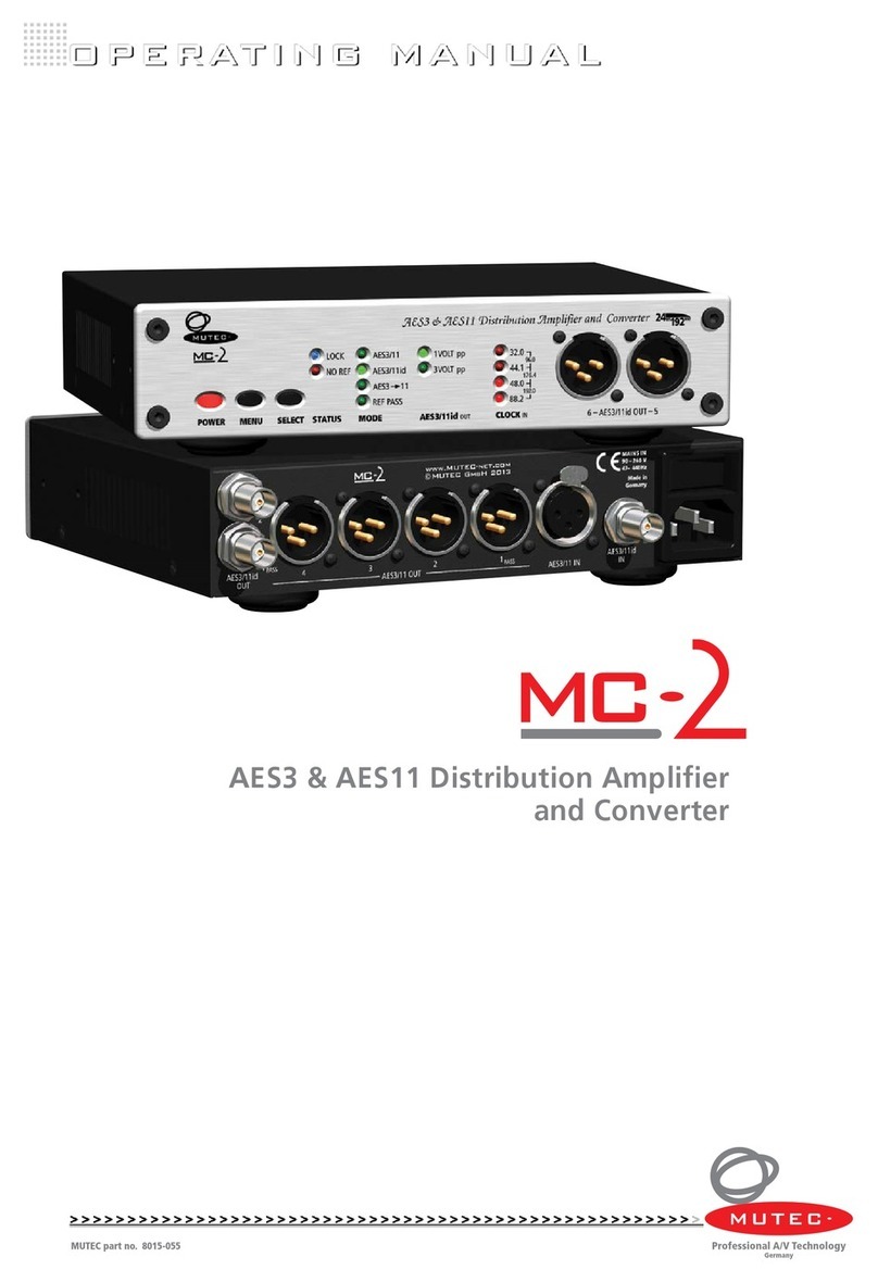 Mutec MC-2 AES3 operating manual