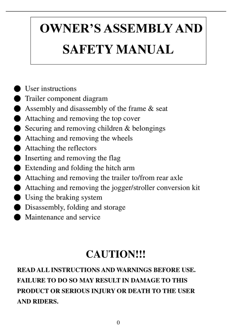 Redman and Associates BKTRLR-SAMS-1 Owner's assembly and safety manual