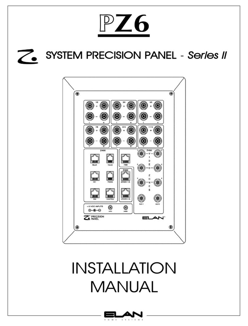 Elan PZ6 Series II installation manual