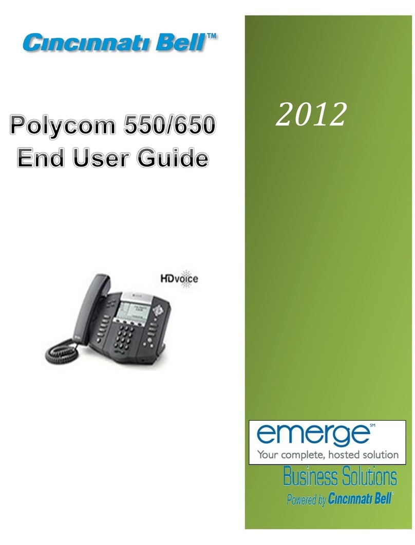 Polycom Cincinnati Bell 550 User manual