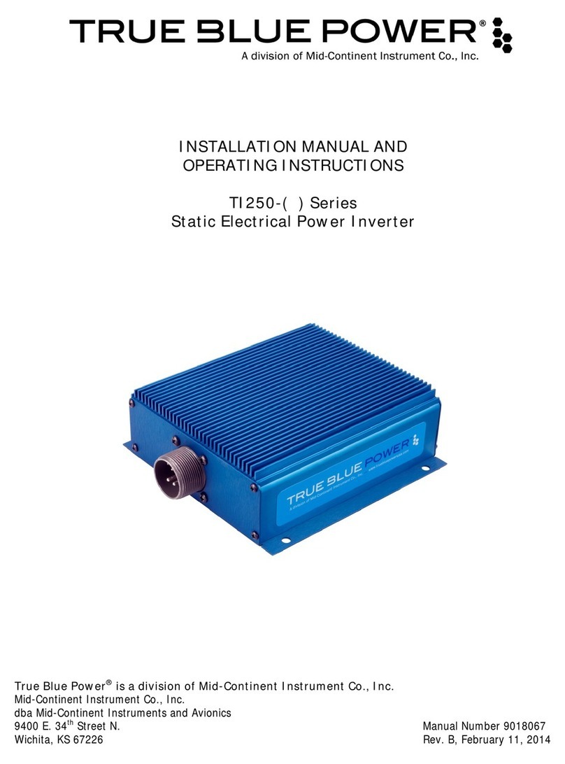 True blue power TI250 Series Installation manual and operating instructions
