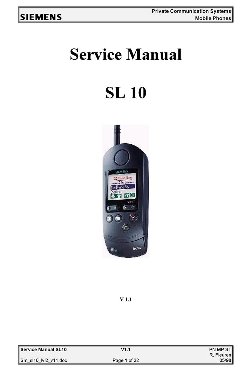 Siemens SL10 User manual Siemens SL10 User manual