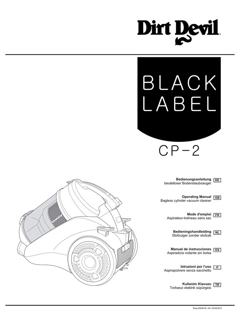 Dirt Devil Black Label CP-2 operating manual