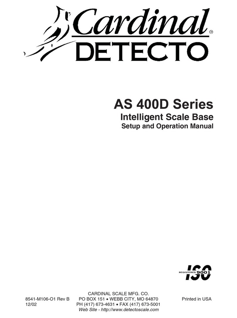 Cardinal AS 400D Series Manual instruction