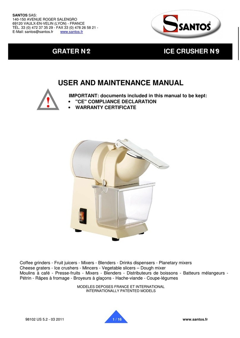 Santos GRATER 2 User and maintenance manual