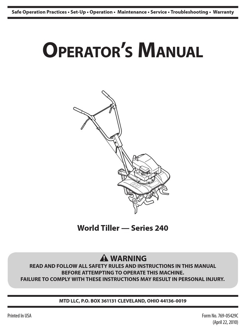 MTD World Tiller - Series 240 User manual