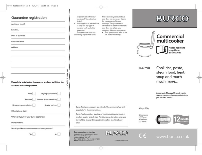 Burco 77000 Instructions for use