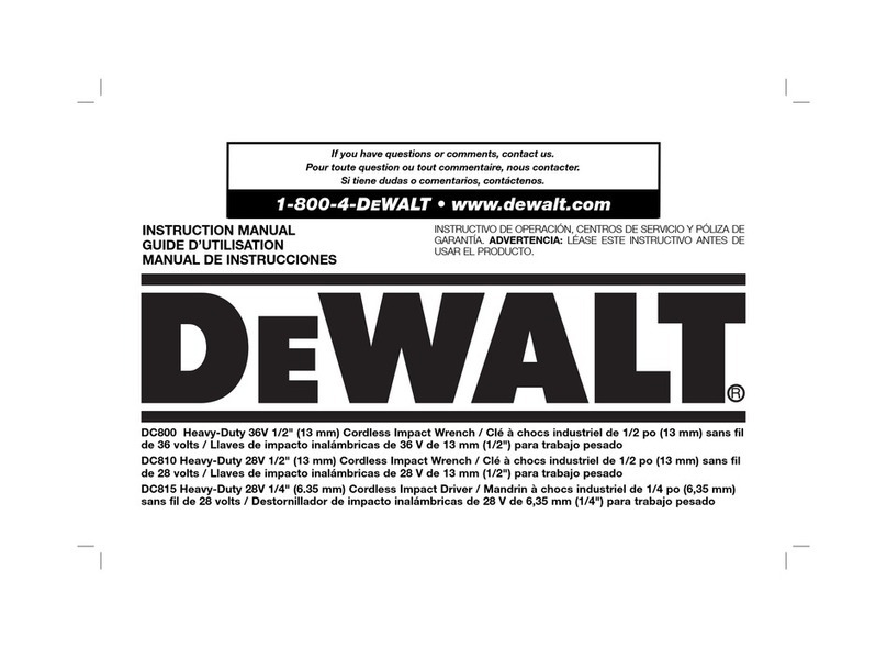 DeWalt DC800 User manual DeWalt DC800 User manual