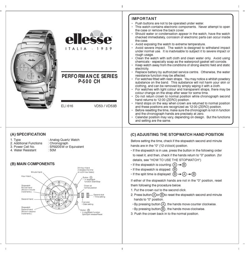 Ellesse P-500 CH user manual