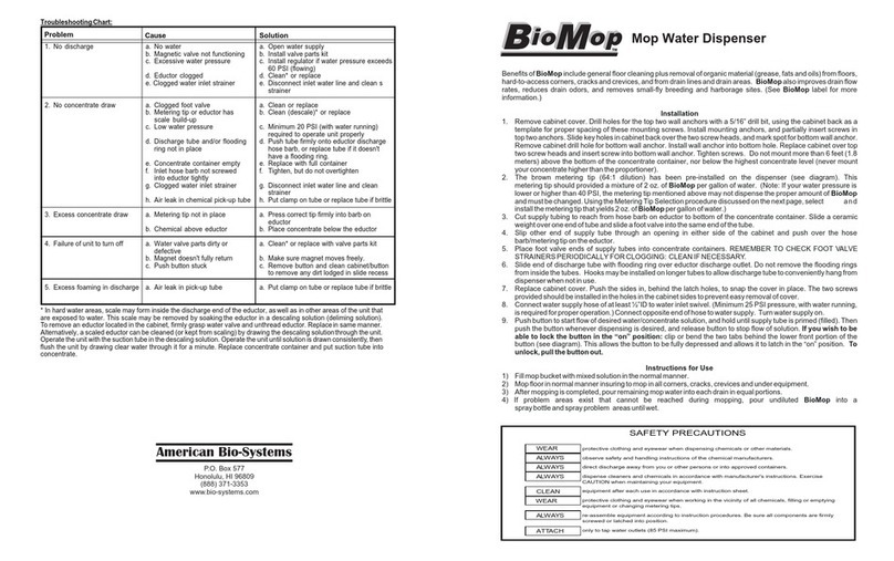 American Bio-Systems BioMop User information American Bio-Systems BioMop User information