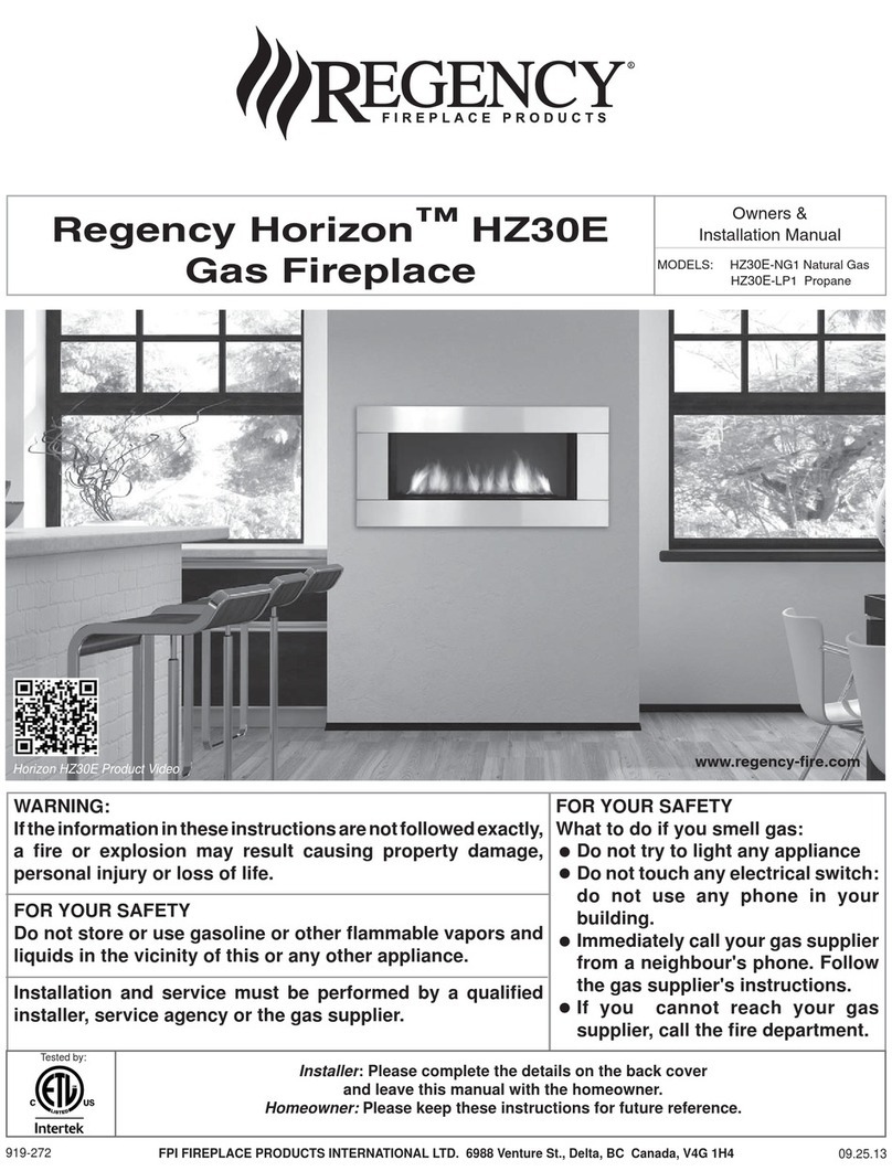 Regency Horizon HZ30E-NG1 Quick start guide