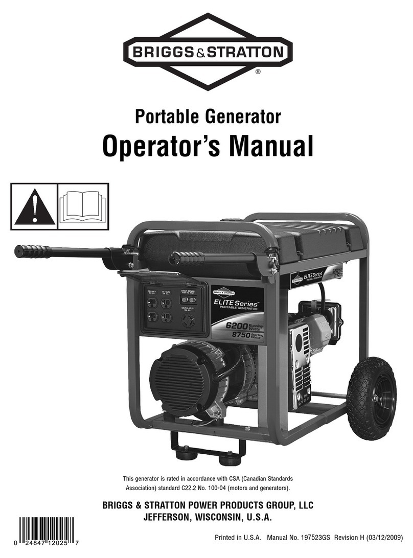 Briggs & Stratton Portable Generator Operator's manual
