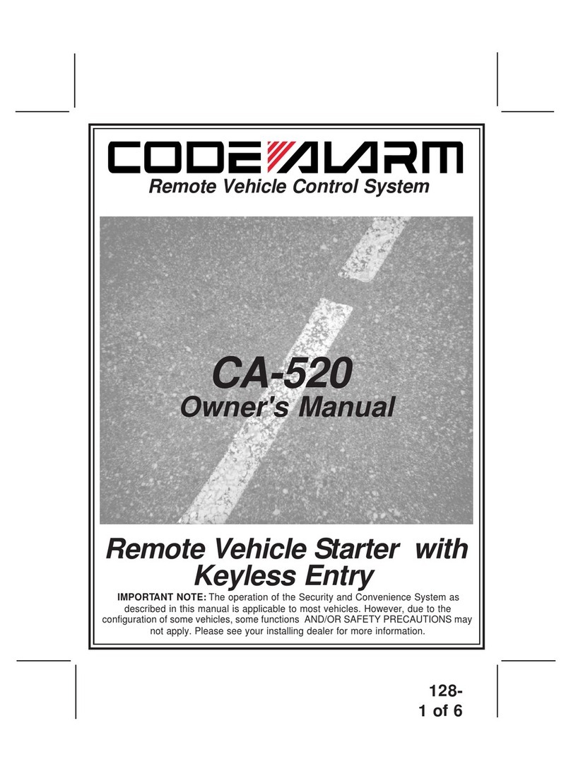 Code Alarm CA-520 User manual Code Alarm CA-520 User manual