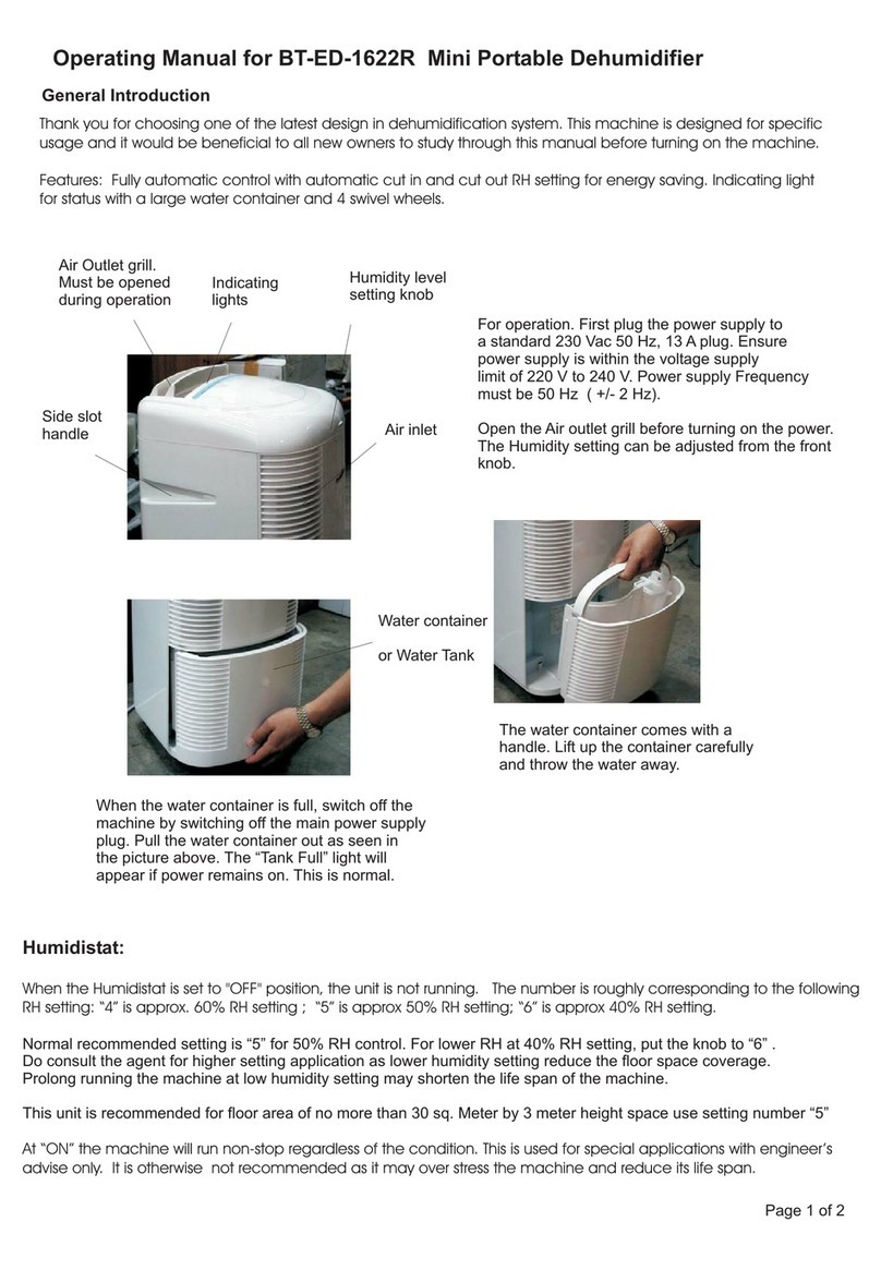 BT BT-ED-1622R operating manual
