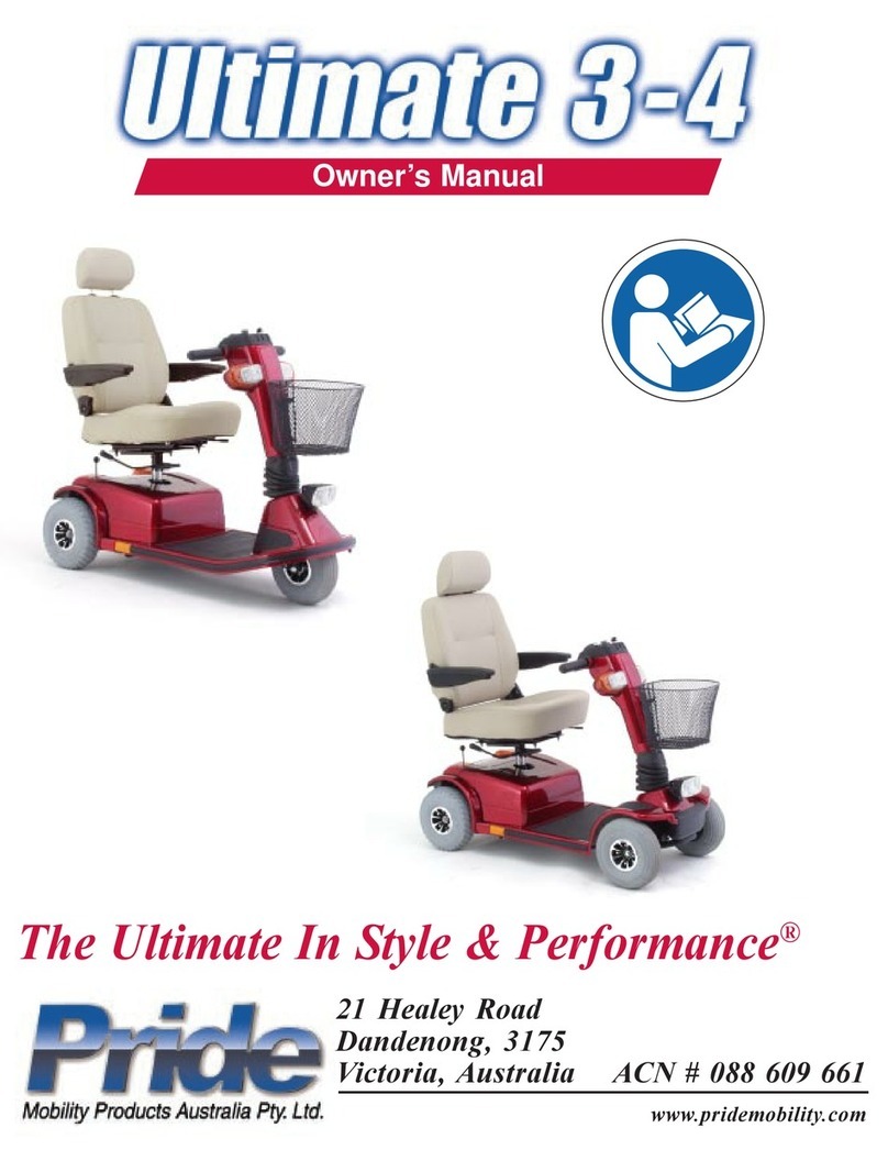 Pride Mobility Ultimate 3 owner's manual