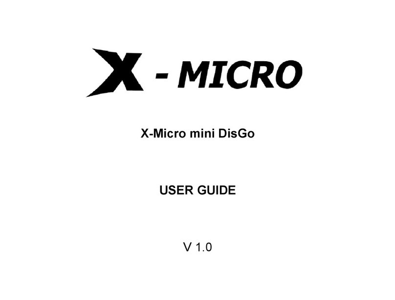 X-Micro mini DisGo User manual