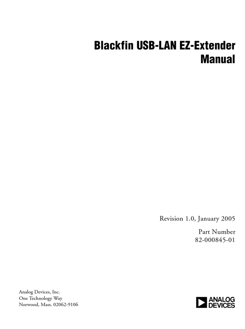 Analog Devices Blackfin USB-LAN EZ-Extender manual