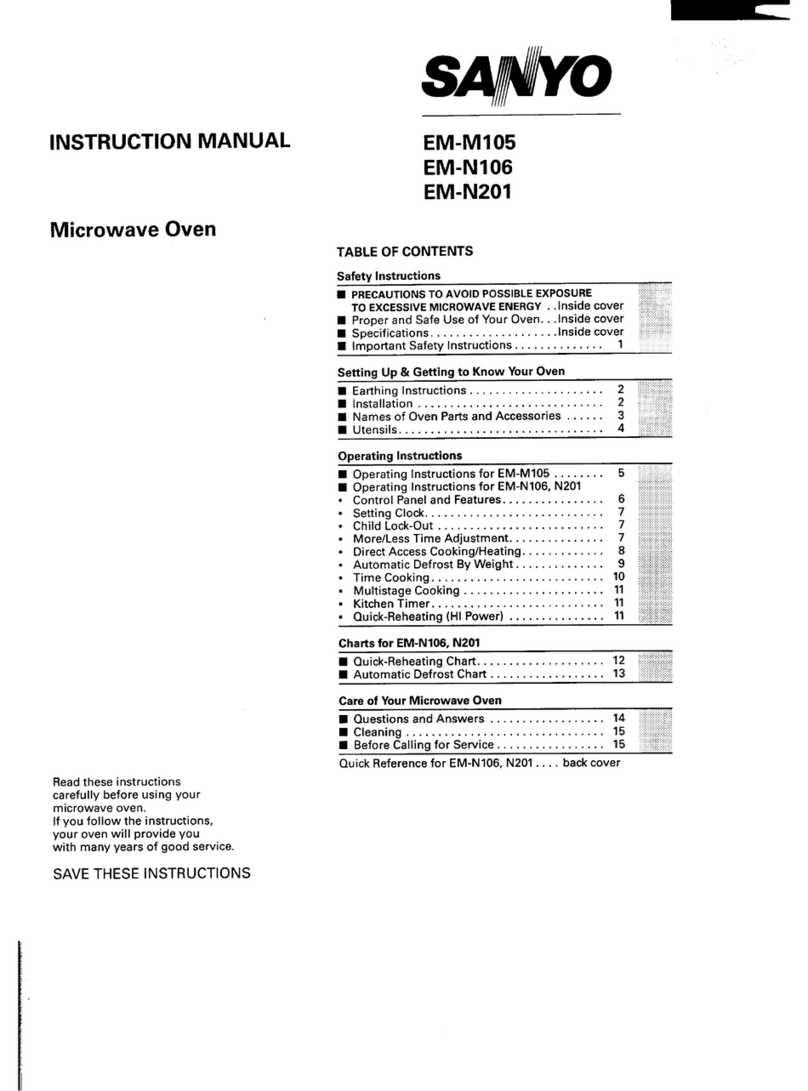 Sanyo EM-M105 instruction manual