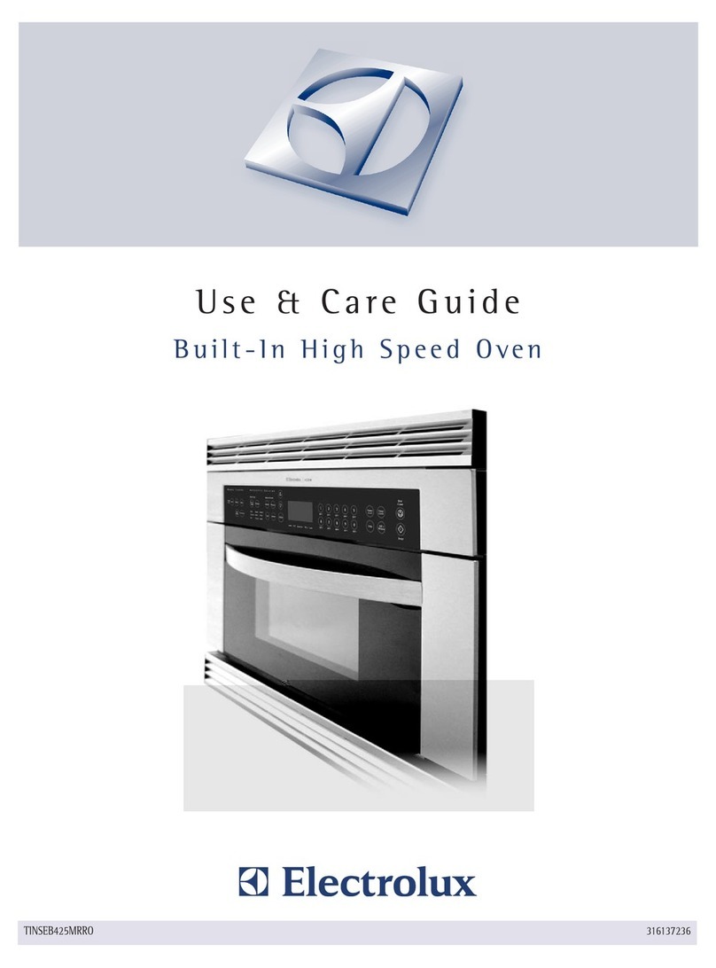 Electrolux Built-In High Speed Oven Use & care guide