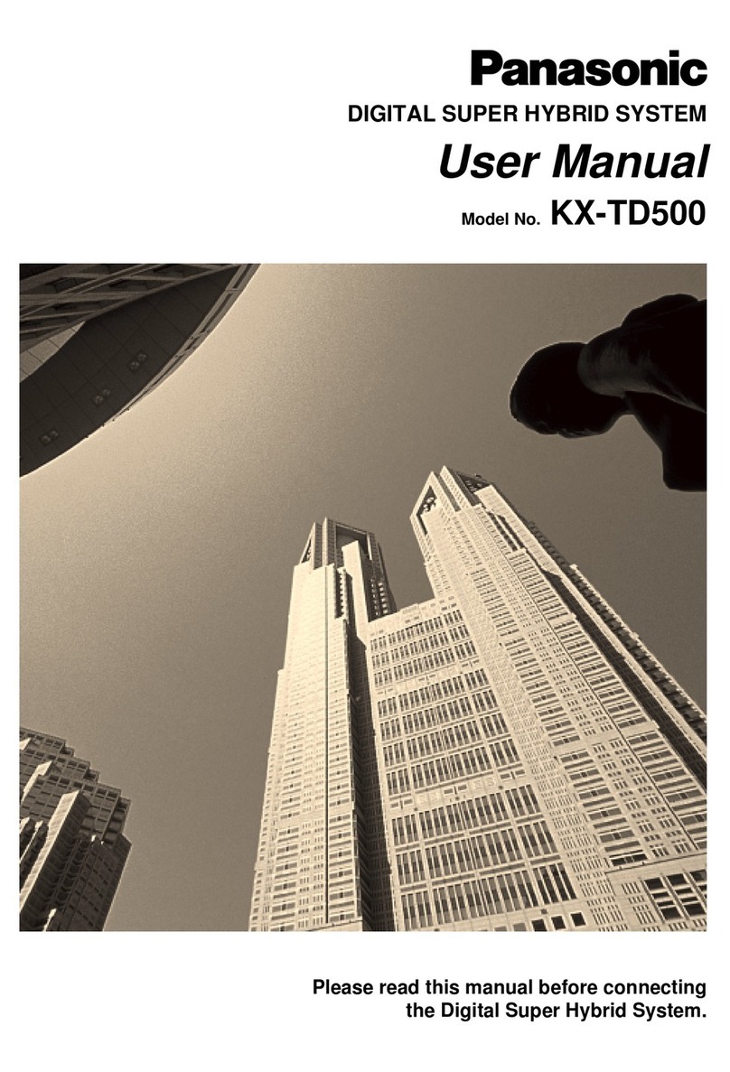Panasonic KX-TD500 User manual Panasonic KX-TD500 User manual