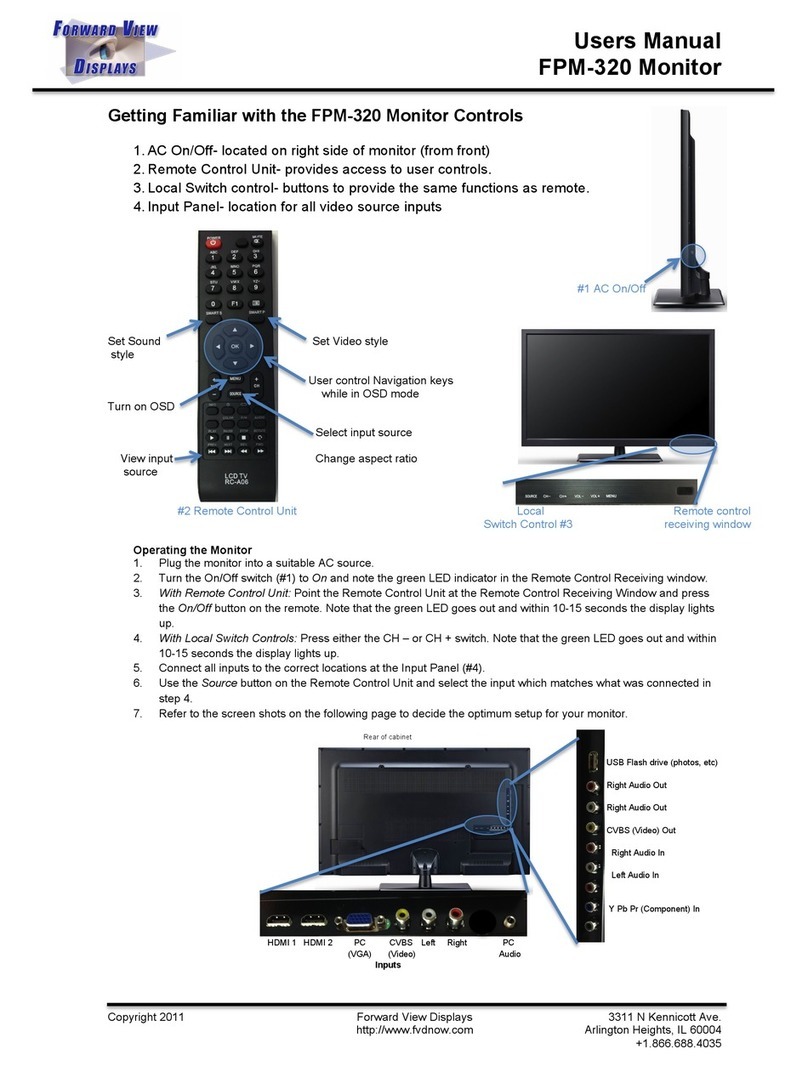Forward View Displays FPM-320 user manual