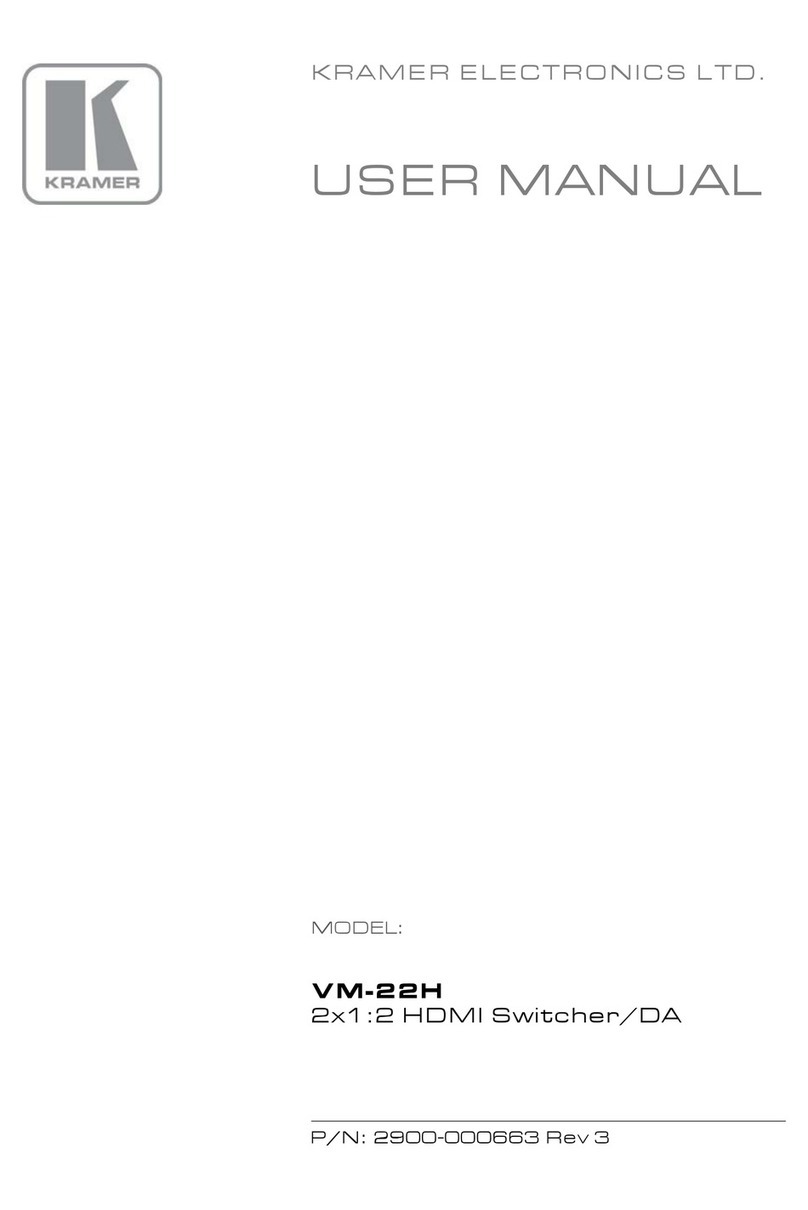 Kramer VM-22H User manual Kramer VM-22H User manual