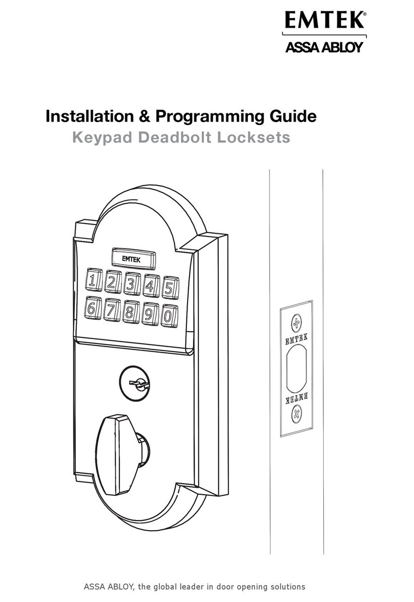 Emtek Keypad Deadbolt Locksets Operating instructions