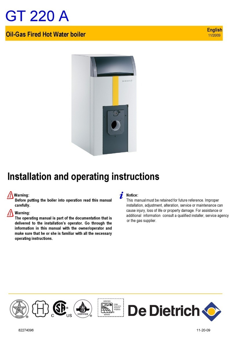DeDietrich GT 220 A operating instructions