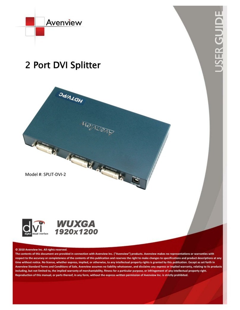 Avenview SPLIT-DVI Series SPLIT-DVI-2 user guide