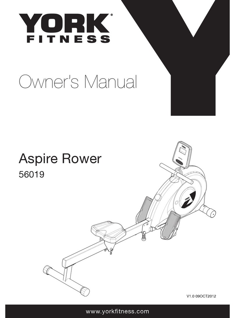 York Fitness Aspire Rower 56019 owner's manual