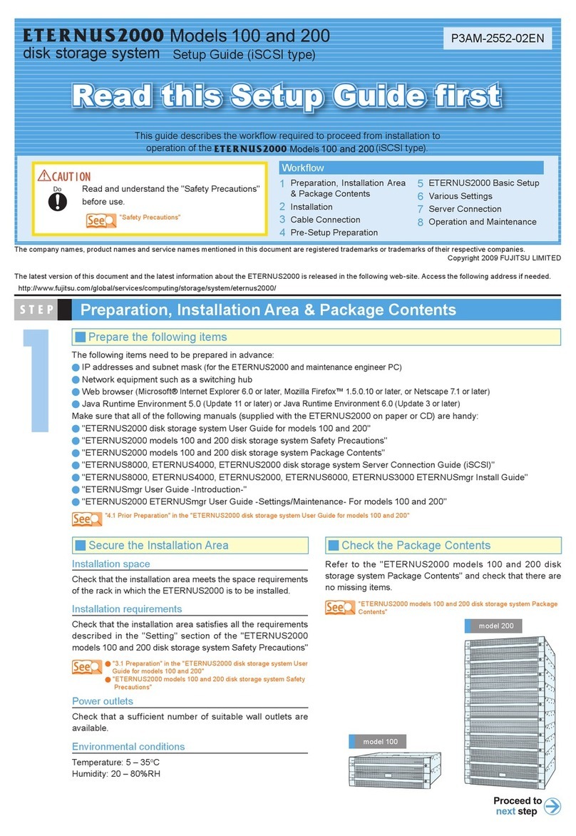 Fujitsu ETERNUS2000 100 User manual