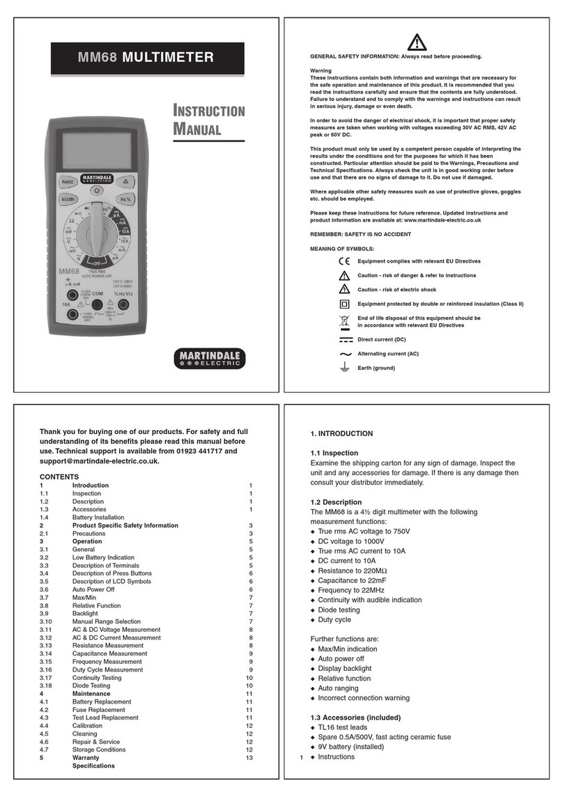 MARTINDALE MM68 instruction manual