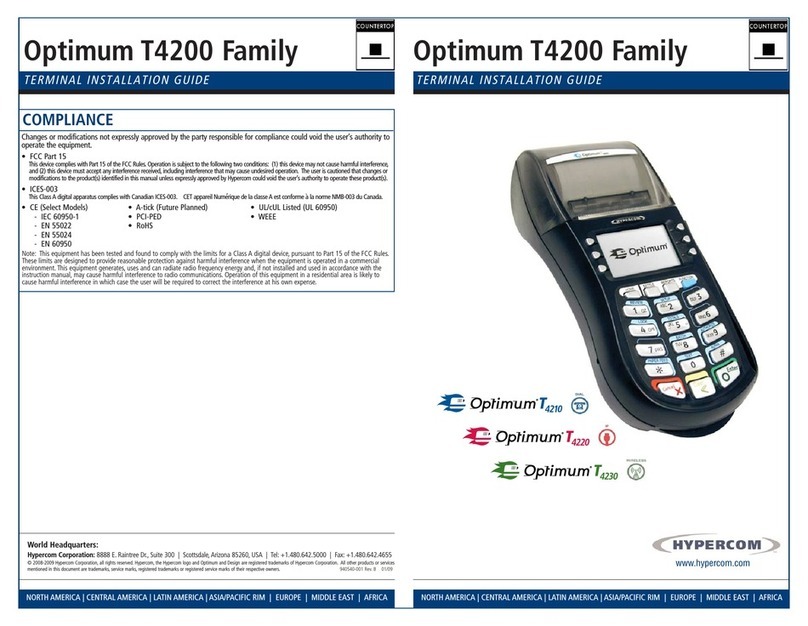 Hypercom Optinum T4200 Series installation guide