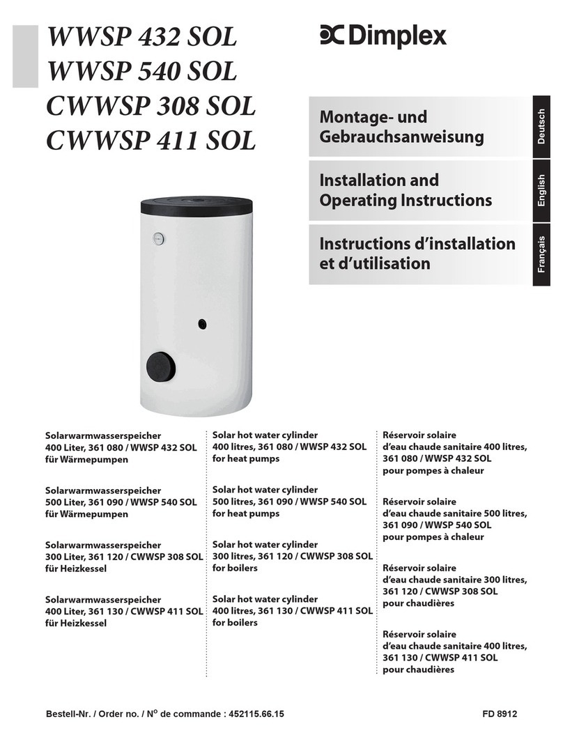 Dimplex WWSP 432 SOL Operating instructions