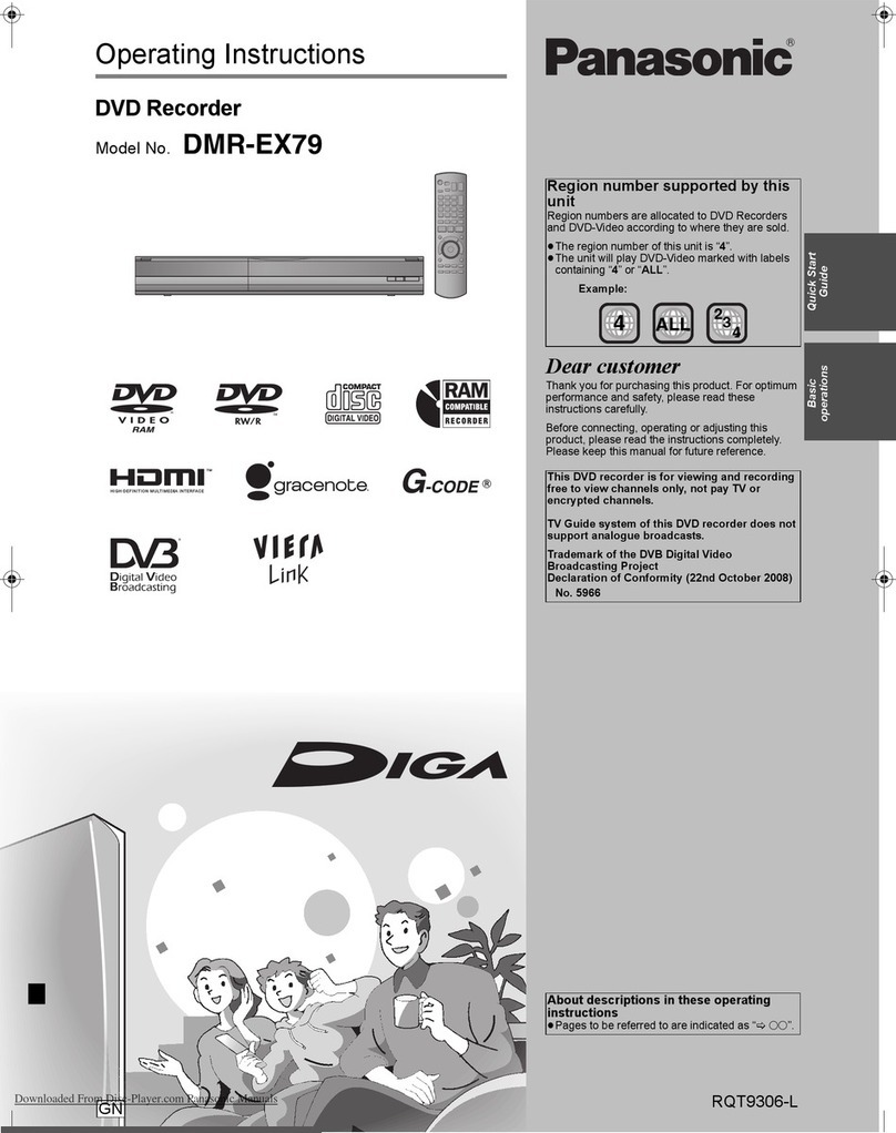 Panasonic Diga DMR-EX79 User manual