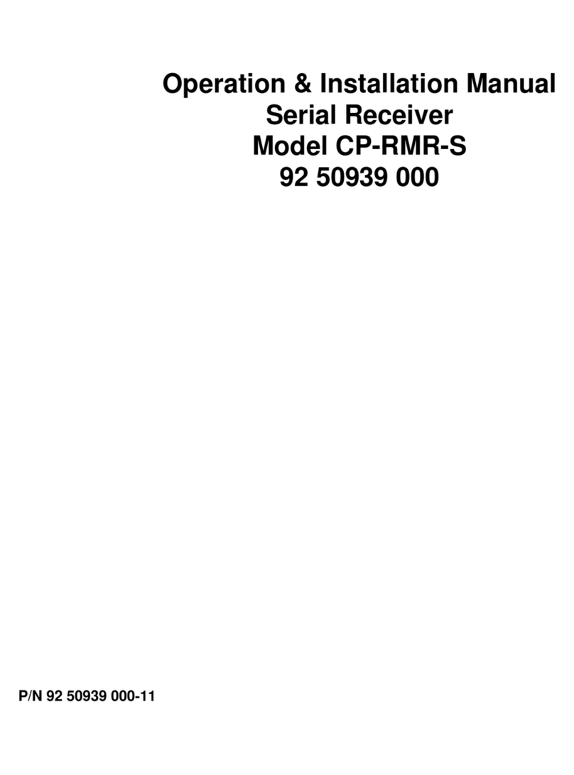 Telemetrics CP-RMR-S Operation & installation manual