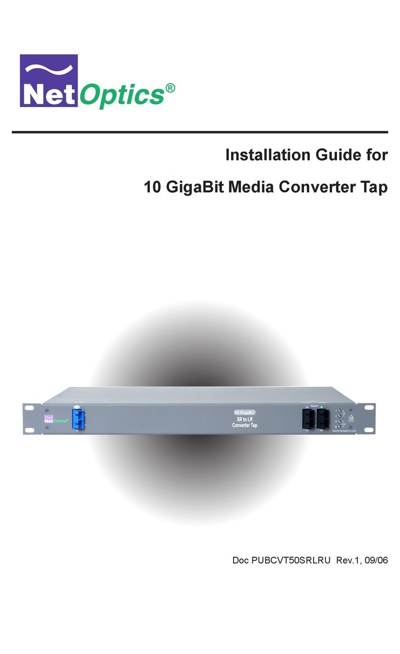Net Optics 10 GigaBit Media Converter Tap installation guide