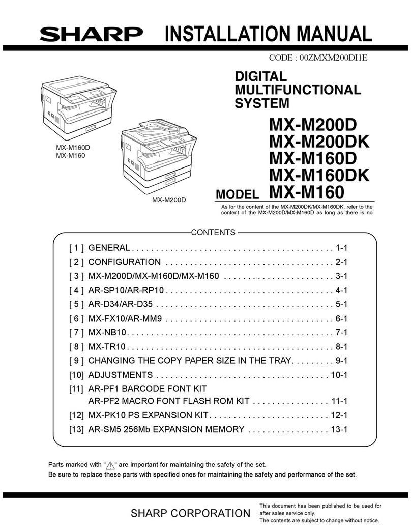 Sharp X-M200DK User manual