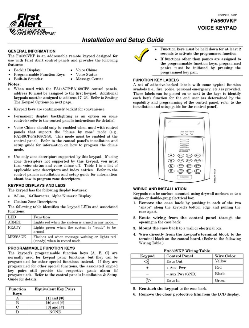 First Alert FA560VKP Assembly instructions