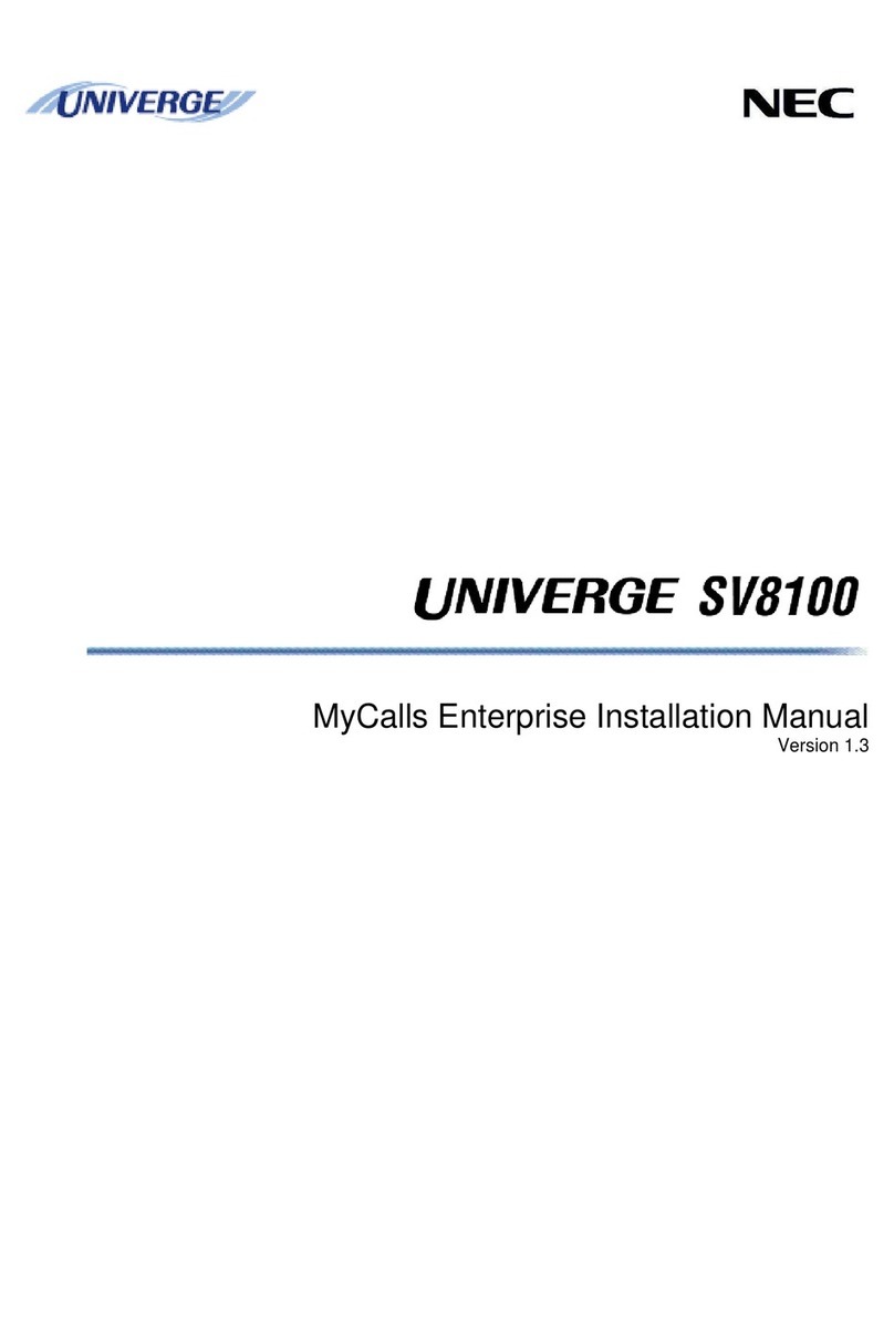NEC Univerge SC8100 User manual