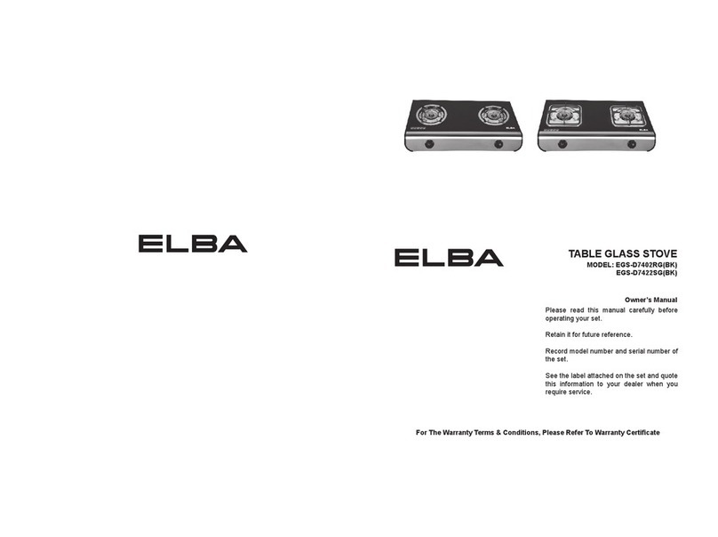 Elba EGS-D7402RG(BK) owner's manual