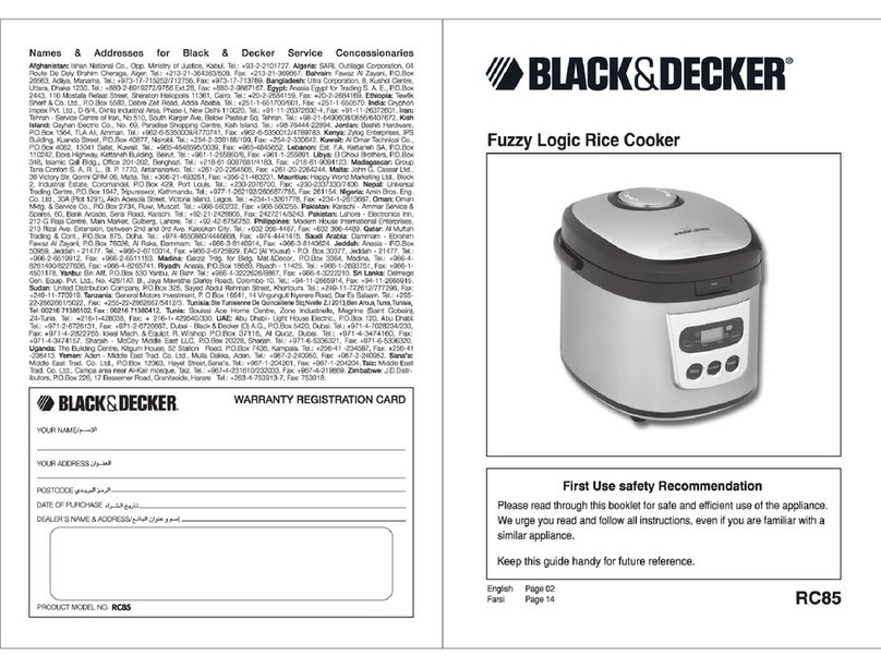 Black & Decker RC85 User manual