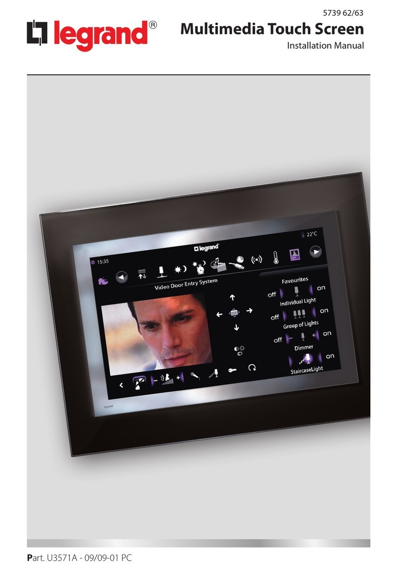 LEGRAND 7" Video Touch Screen User manual